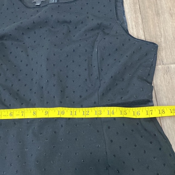 Talbots‎ black sleeveless dress velvet dot trim - Picture 9 of 10